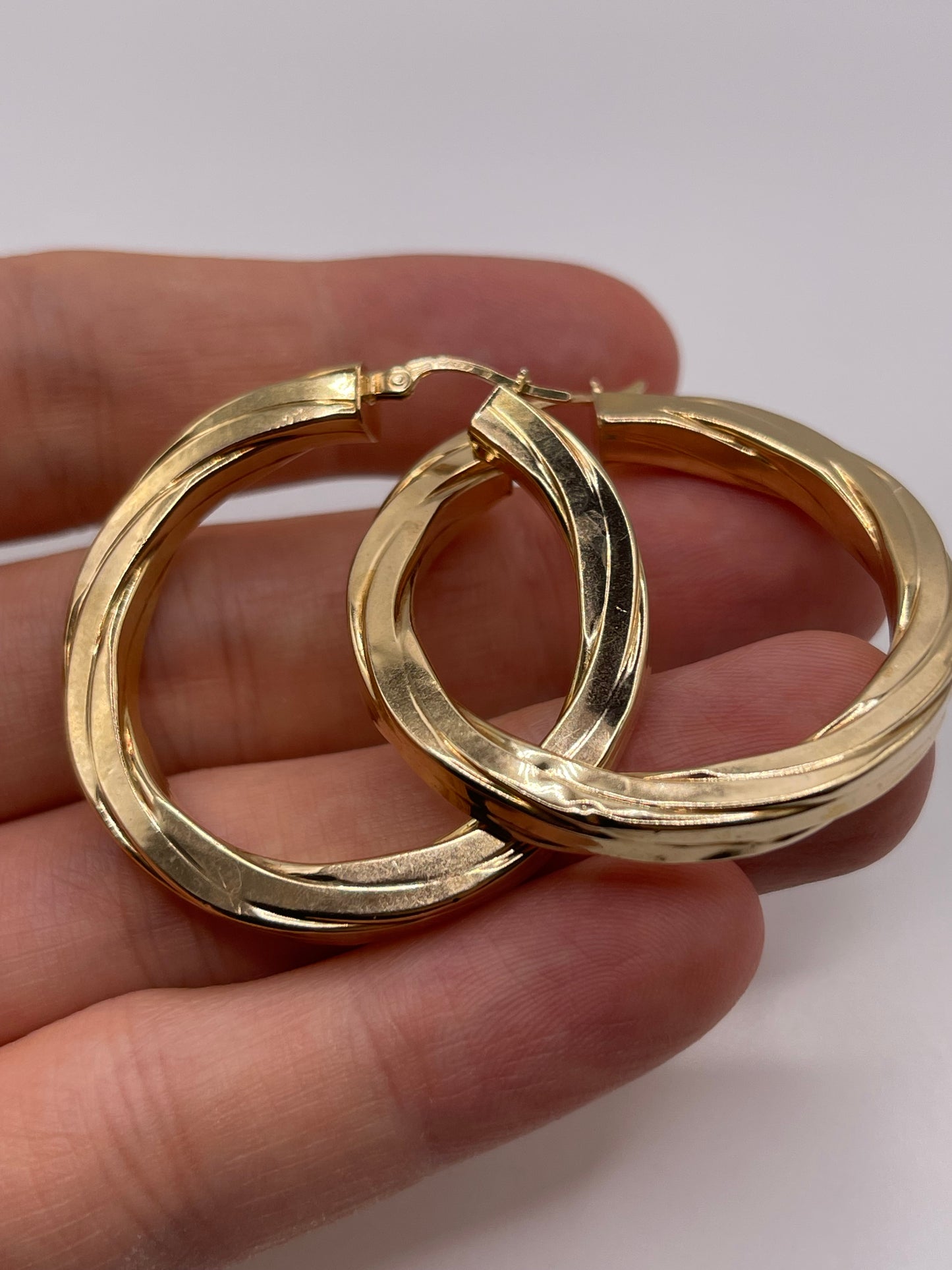 9ct gold creole earrings