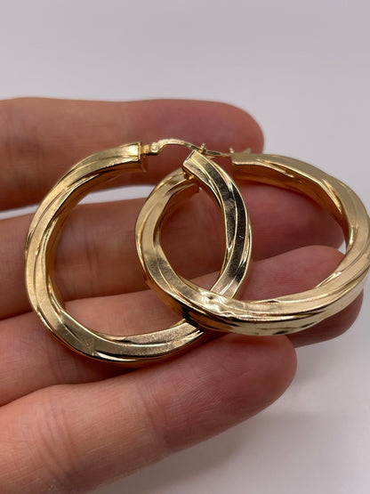 9ct gold creole earrings