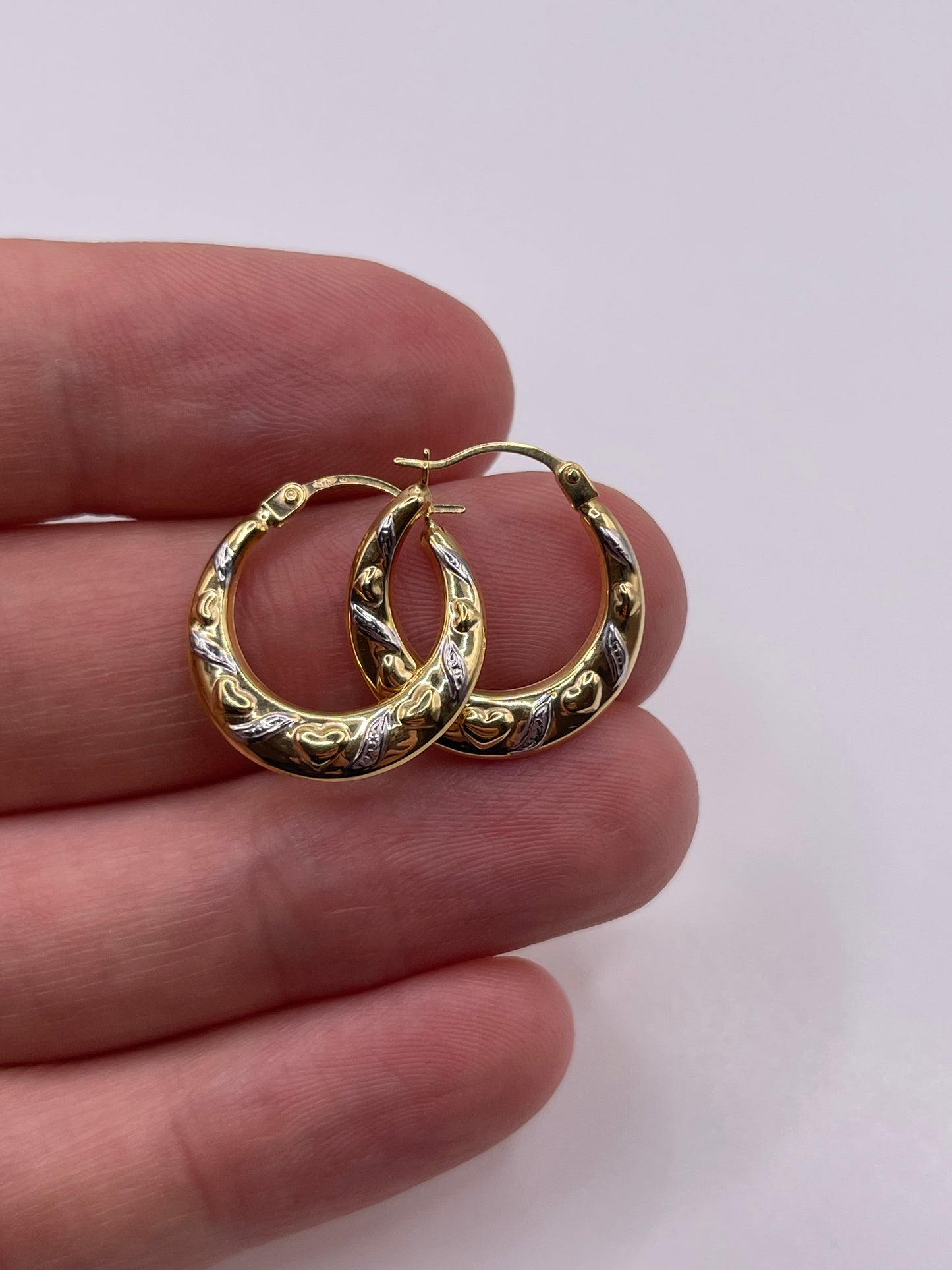9ct gold creole earrings