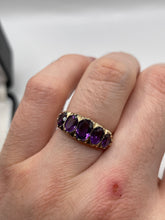 Load image into Gallery viewer, 9ct gold amethyst ring
