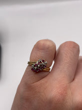 Load image into Gallery viewer, 9ct gold ruby and diamond ring
