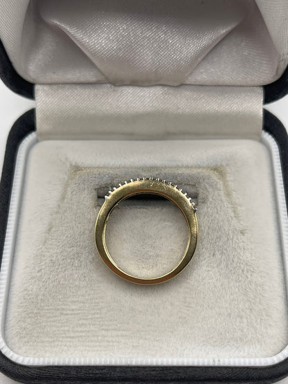 9ct gold diamond cluster ring