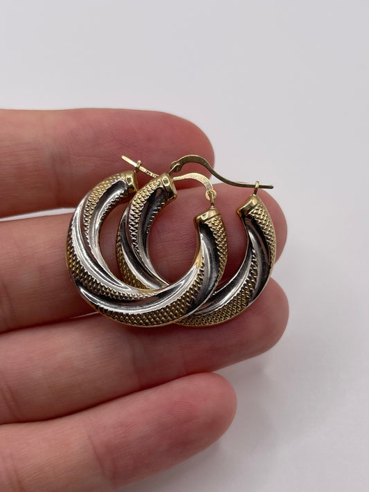 9ct gold creole earrings