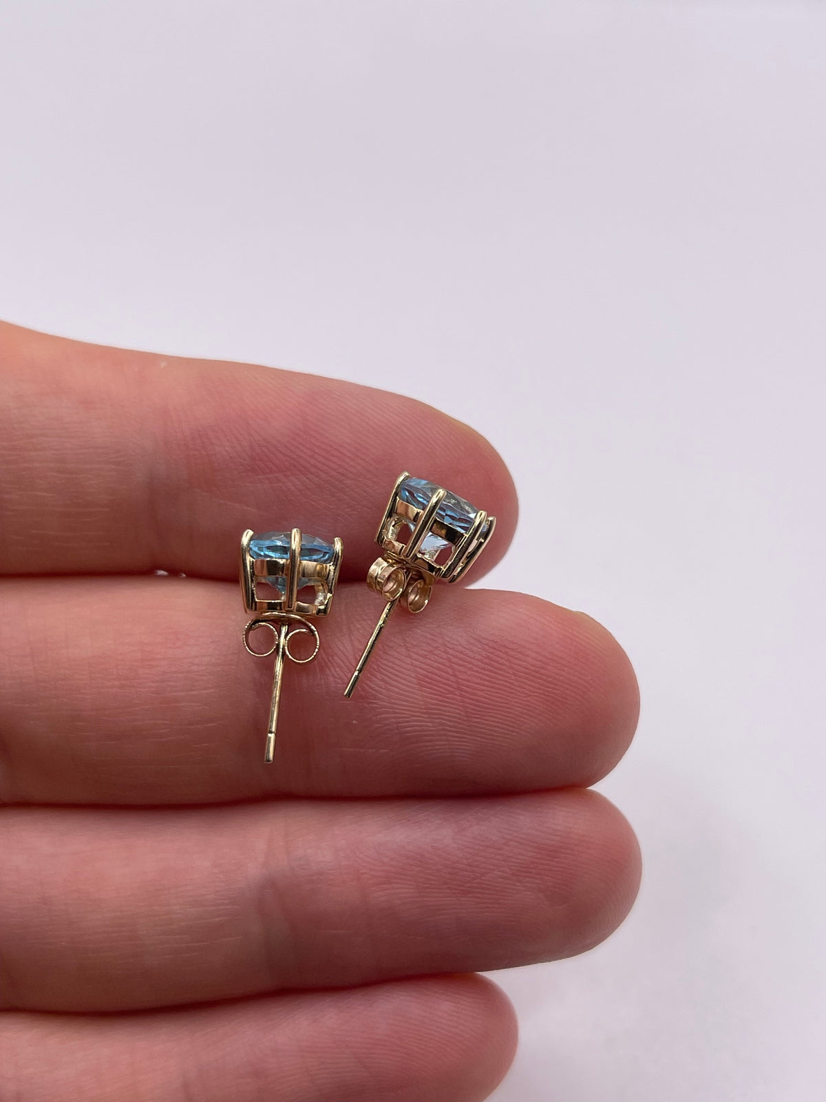 9ct gold topaz earrings