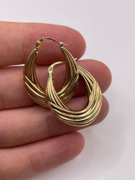 9ct gold creole earrings
