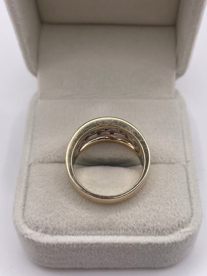 9ct gold diamond cluster ring