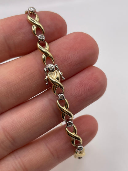 9ct gold diamond bracelet
