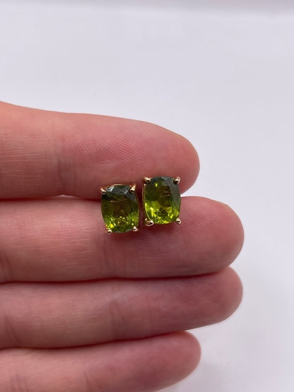 9ct gold peridot earrings
