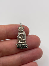 Load image into Gallery viewer, Silver enamel pixie charm
