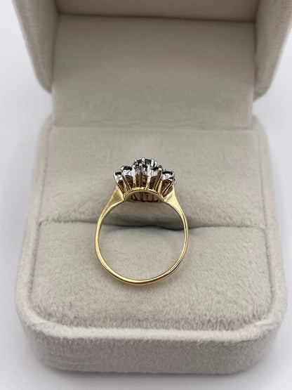 9ct gold sapphire and diamond ring