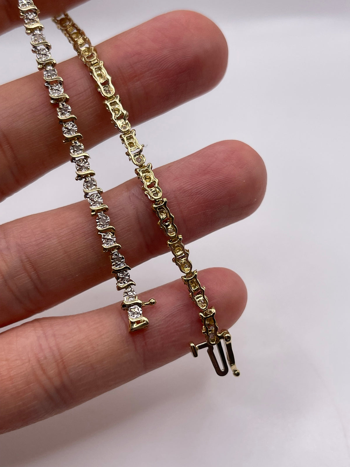 9ct gold diamond bracelet