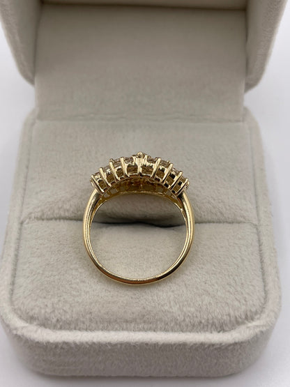 9ct gold peach morganite and diamond ring