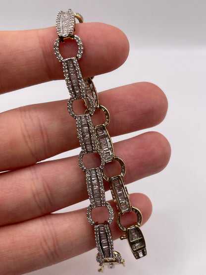 9ct gold 4ct diamond bracelet
