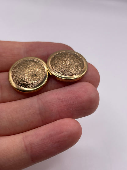 Heavy 9ct gold earrings
