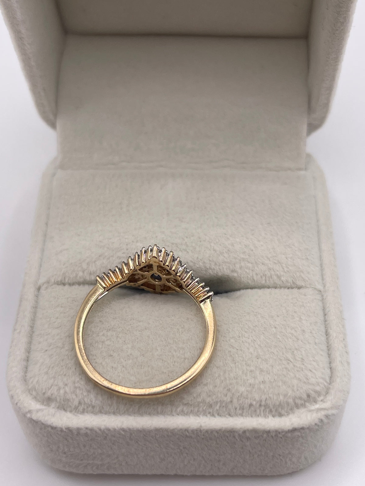 9ct gold diamond cluster ring