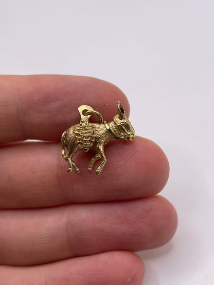 9ct gold donkey charm