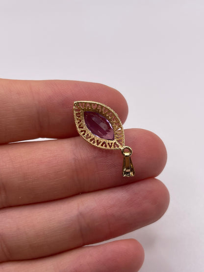 9ct gold amethyst pendant