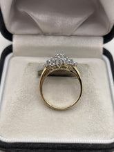 Load image into Gallery viewer, 9ct gold aquamarine cluster ring
