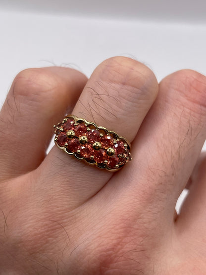 9ct gold sapphire cluster ring