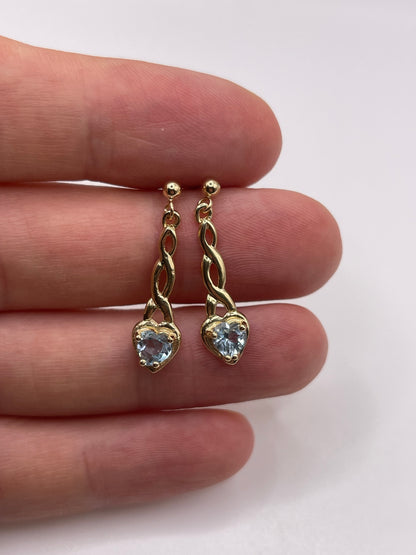 9ct gold topaz earrings