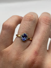 Load image into Gallery viewer, 9ct gold tanzanite and diamond ring

