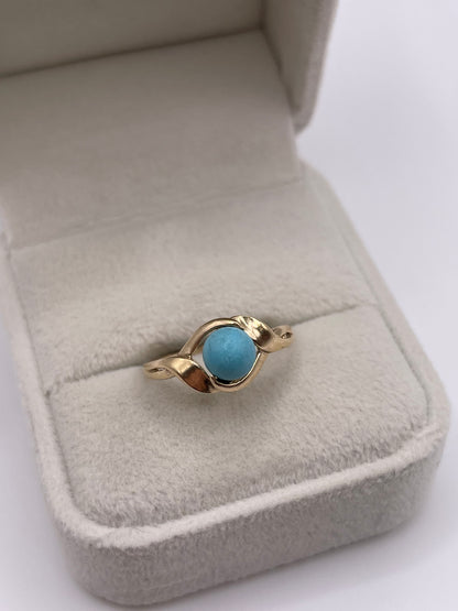 9ct gold turquoise ring