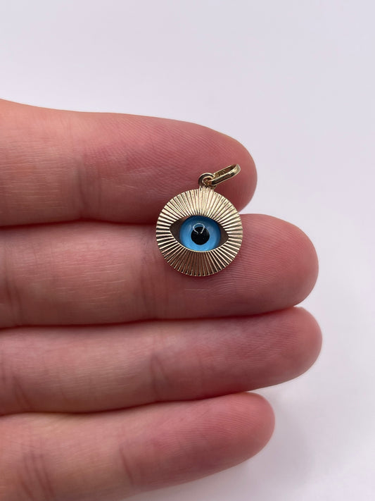 9ct gold evil eye charm