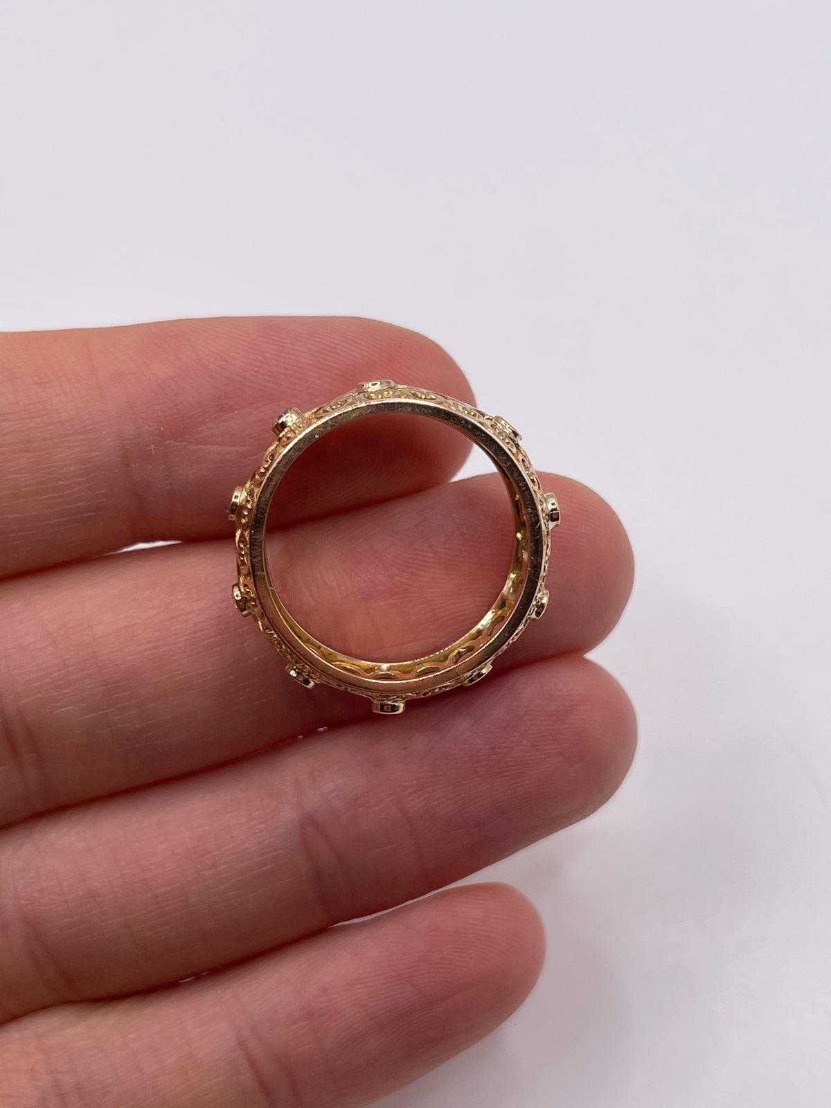 18ct rose gold diamond eternity ring