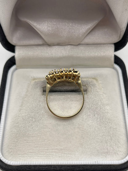 9ct gold opal and sapphire ring