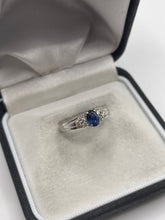 Load image into Gallery viewer, 18ct white gold sapphire and diamond ring
