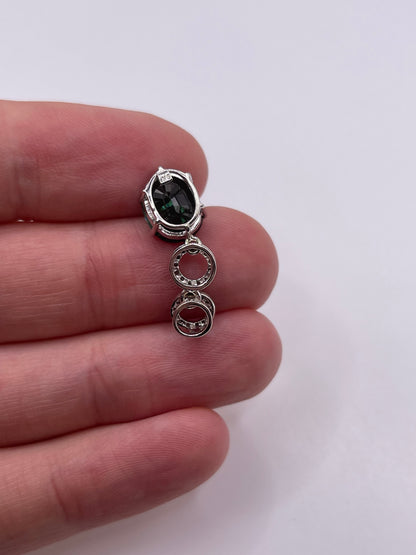 9ct gold tourmaline and diamond pendant