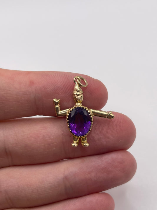 9ct gold amethyst pendant