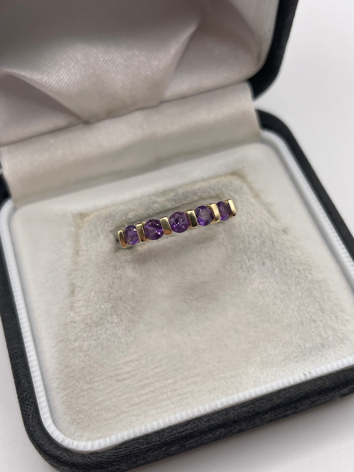 9ct gold amethyst ring