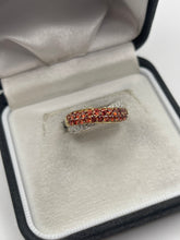Load image into Gallery viewer, 9ct gold garnet and diamond ring
