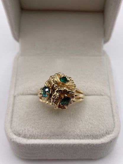 9ct gold synthetic spinel ring