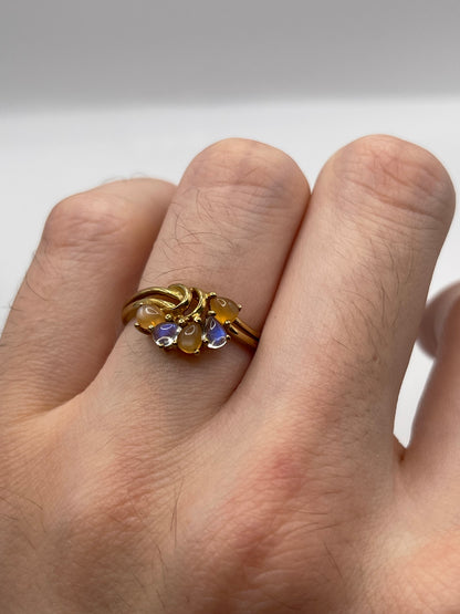 9ct gold moonstone ring