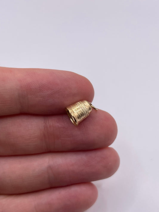 9ct gold thimble charm