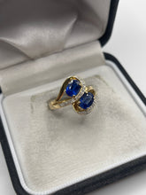Load image into Gallery viewer, 9ct gold kyanite and diamond ring
