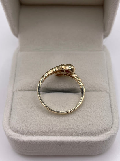 9ct gold amethyst torque ring