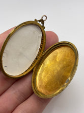 Load image into Gallery viewer, Antique 9ct gold pearl and diamond locket
