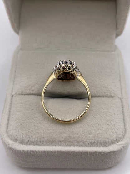 9ct gold sapphire and diamond ring