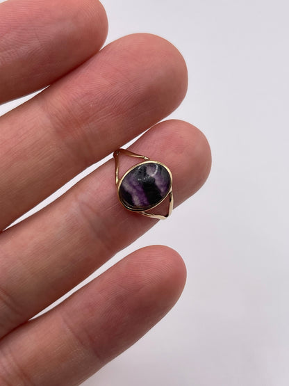 9ct gold blue John ring