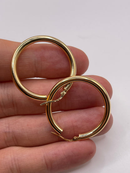 9ct gold creole earrings