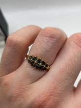 Load image into Gallery viewer, 9ct gold mystic topaz and diamond ring
