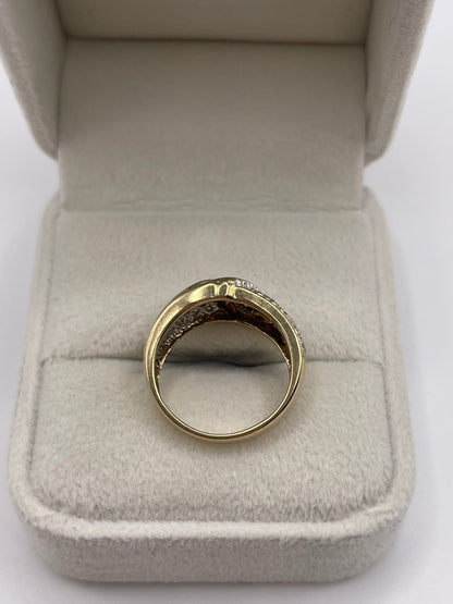 9ct gold diamond cluster ring