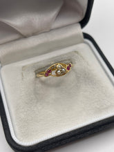 Load image into Gallery viewer, Antique 18ct gold ruby and pearl ring

