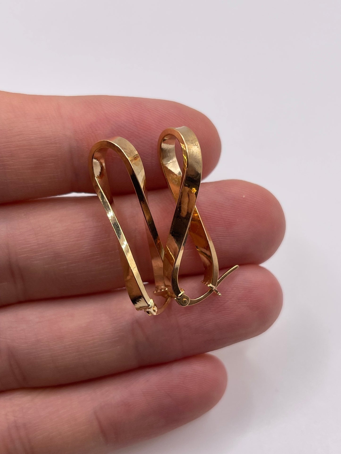 9ct gold creole earrings
