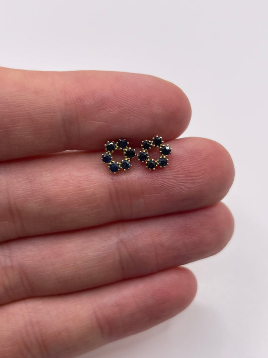 9ct gold sapphire earrings
