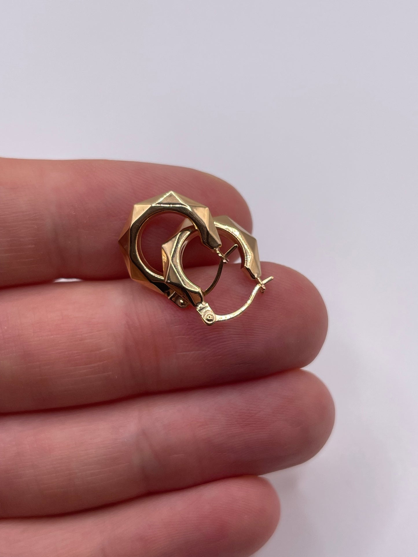 9ct gold creole earrings