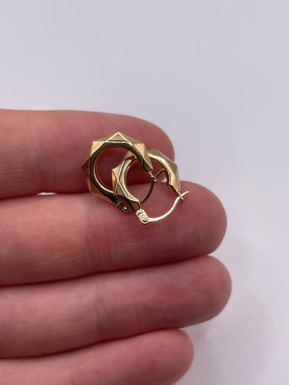 9ct gold creole earrings